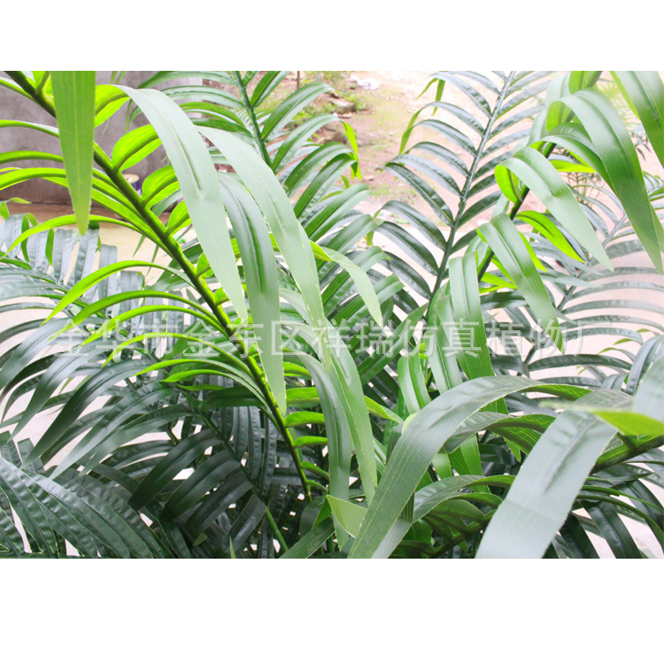 XRS-074单杆散尾葵叶橡塑布220厘米21叶子