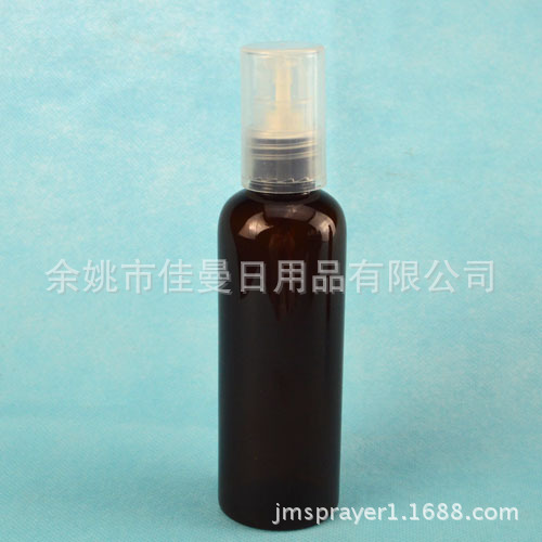 pet塑料瓶产品100ml圆肩 棕 分装瓶 压瓶 鸟嘴瓶 透明瓶子