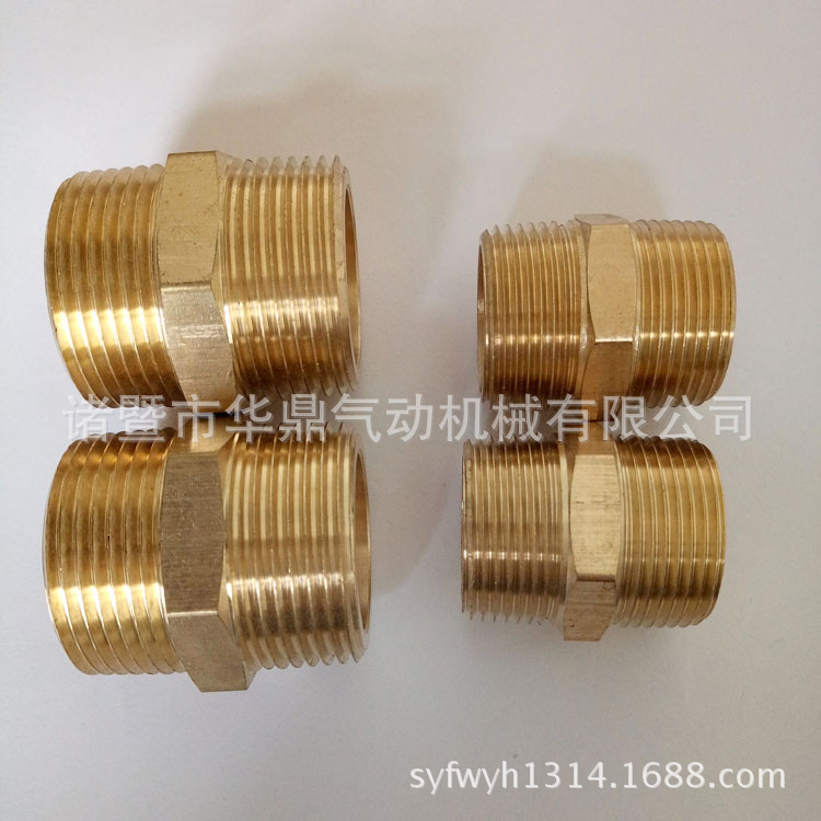 厂家直销黄铜对丝接头 4分水暖加厚对丝接头 黄铜管件接头