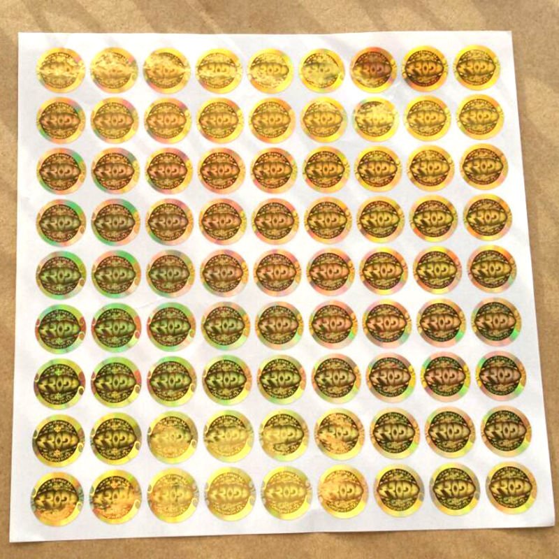 定做深圳全息动态镭射激光防伪标签加粘普通一次性防伪商标供应