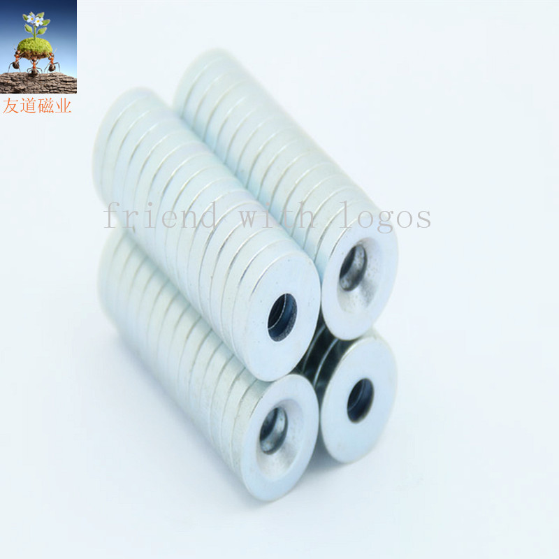 【厂价直销】N35镀锌钕铁硼磁铁 圆形圆环磁铁柱  強力磁鐵