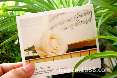 Greeting cards Thank Blessing Favorable comment Leave a message card Postcard Shop Aftermarket Customer Service flower Series 3