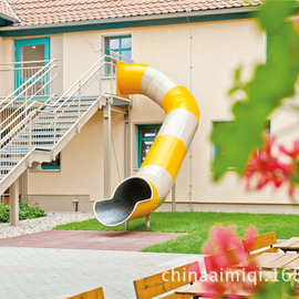 儿童游乐场彩色不锈钢滑梯,EN1176标准不锈钢滑道,不锈钢螺旋滑梯