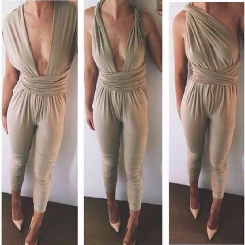 Versatile Backless Jumpsuit Cross Back Design Bow Detail Sexy Style Perfect for Parties and Night Out Wholesale