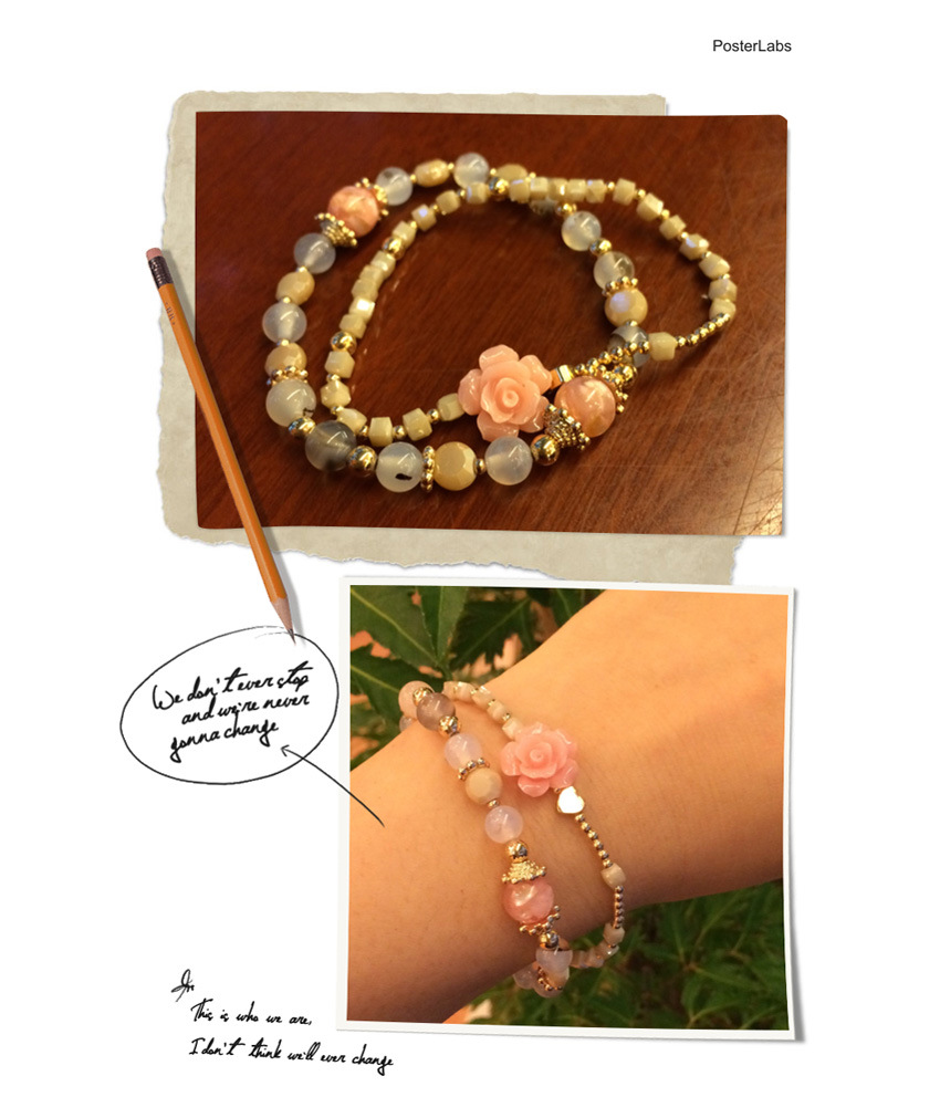 Temperament Korean Bracelet Fashion Agate Crystal Bracelet Pink Shell Bracelet display picture 9