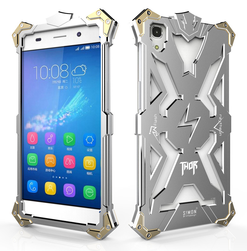 SIMON THOR Aviation Aluminum Alloy Shockproof Armor Metal Case Cover for Huawei Honor 4A