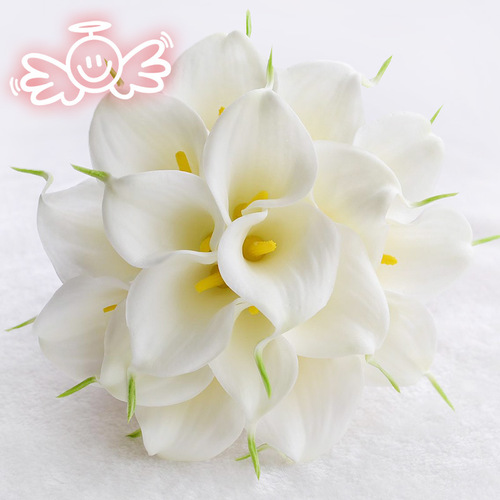 Eternal Angel D389 18-Lily of the Valley Round Bouquet Bridal Handheld Arrangement