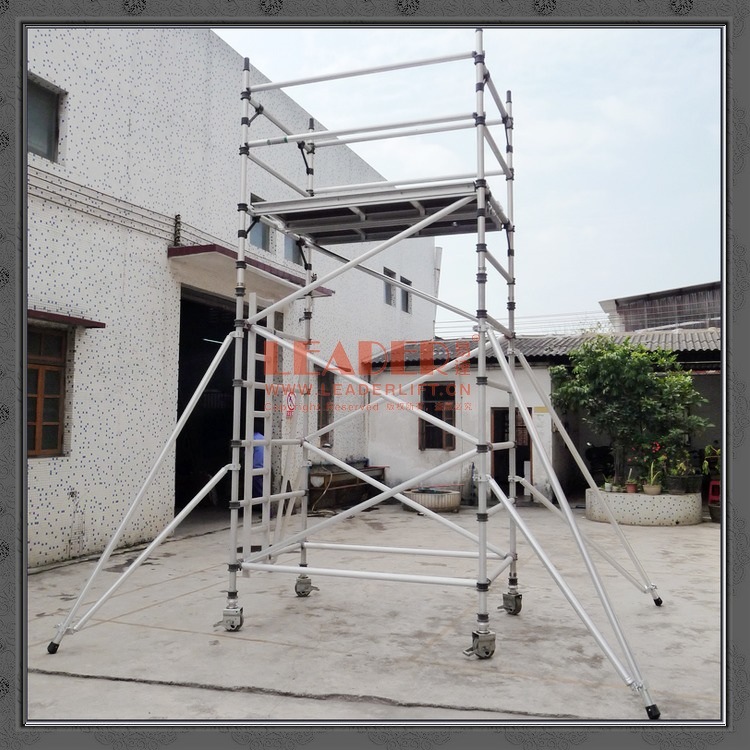 易达品牌脚手架 460型移动快装铝架 5m工作门式手脚架 厂家批量售