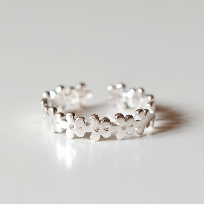 S925 Sterling Silver Open Ring Flower Cut Out Plain Silver Ring Korean Sterling Silver Jewelry Wholesale S925 Sterling Silver Open Ring Flower Cut Out Plain Silver Ring Korean Sterling Silver Jewelry Wholesale