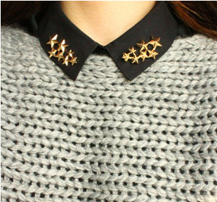 XZ100 European style New winter Fashion shirt literature Refinement Gypsophila Five-pointed star Brooch Brooch