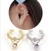 Zirconium, ear clips, earrings, accessory, no pierced ears