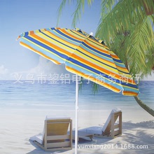 批发2米户外涤纶银胶沙滩伞外贸防晒防紫外线抗风太阳伞可印广告