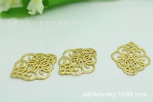 DIY发簪配件 28*22MM铸铜花纹菱形镂空吊坠 挂件 高档铸铜件