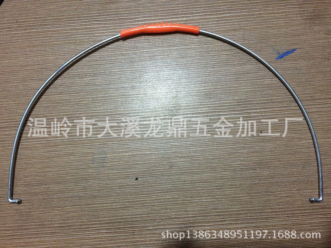 3.1*30大号PE黄色蘑菇头镀锌提手，水桶桶把