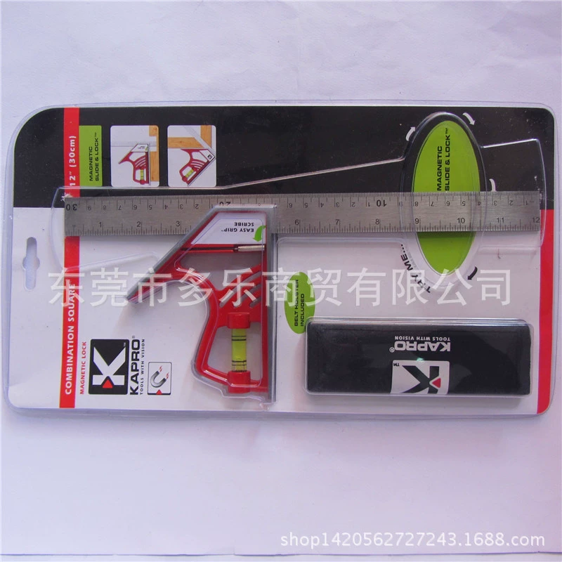 Угловая линейка комбинированная угловая линейка с горизонтальными шариками подвижная угловая линейка с магнитной кривой линейкой Israel KAPRO