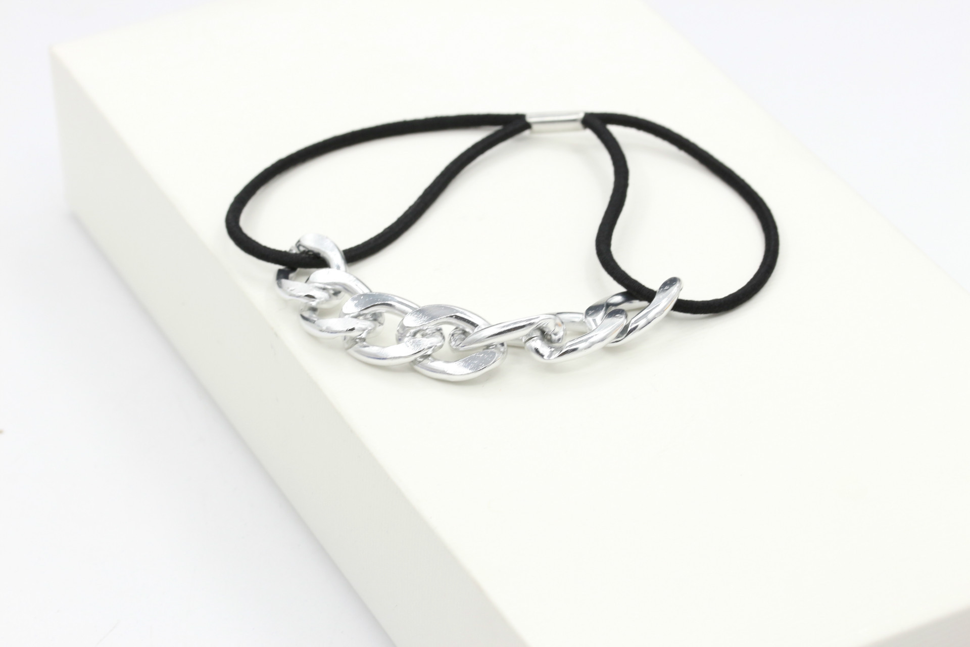 Metal Chain Hair Ring Elastic Hair Rope display picture 3