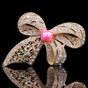 High-end brooch with bow, pin, Korean style, wholesale