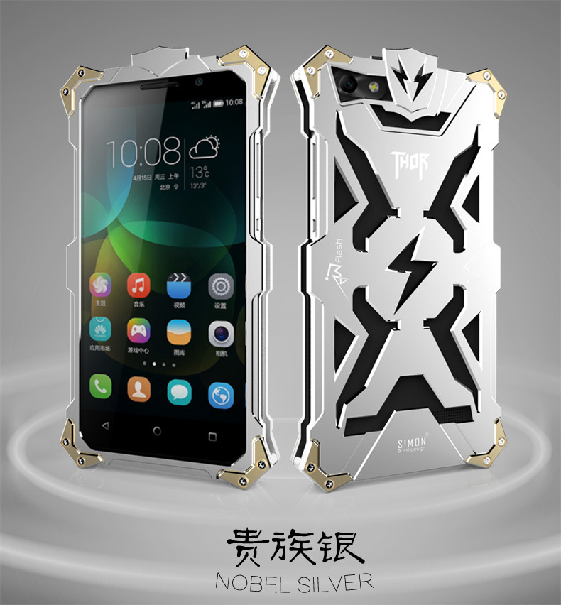 SIMON THOR Aviation Aluminum Alloy Shockproof Armor Metal Case Cover for Huawei Honor 4C