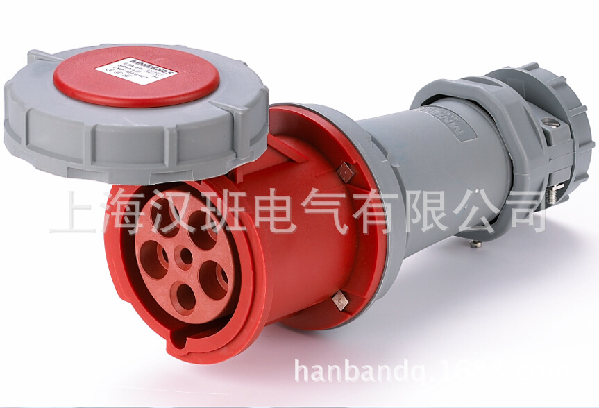 工业插头插座 63A5芯插座移动连接器 电缆插座公母头