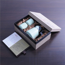 正品汝窑飘逸杯套装陶瓷茶具套装一壶二杯旅行茶具过滤泡茶杯特价