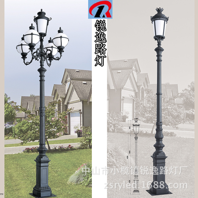 European garden lights solar energy LED Courtyard Outdoor Street Light Garden Landscape lamp high-grade Villa street lamp