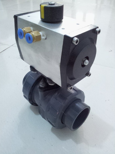 【厂家直销】Q661F双头活接头气动球阀，承插式气动塑料球阀