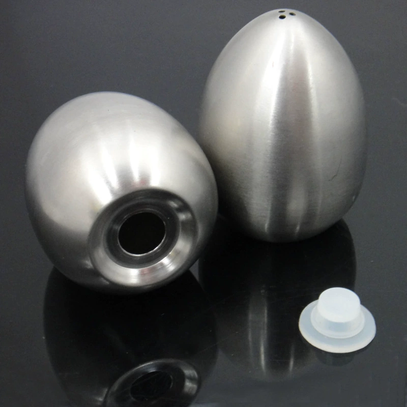 New product listing Creative kitchen products stainless steel egg -shaped pepper jar seasoning bottles seasoning tank