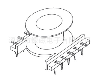 POT30骨架YC-POT-3001，5+5P,厂家直销，变压器骨架电感底座