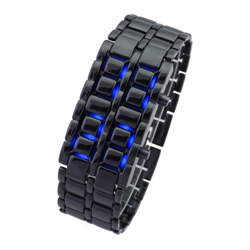 Super Cool Korean Version Chain LED Couple Watches Lava Electronic Watches with Big Dial