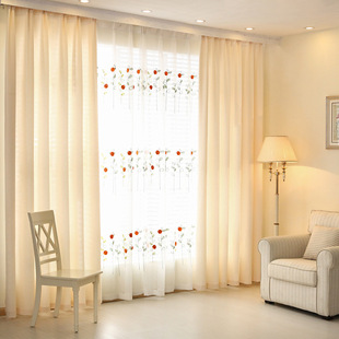 European High-end Pure Color Cotton and Linen Curtains Fabric Thickeneded Blackout Bedroom Living Room Curtains Special Price Factory Direct Wholesale