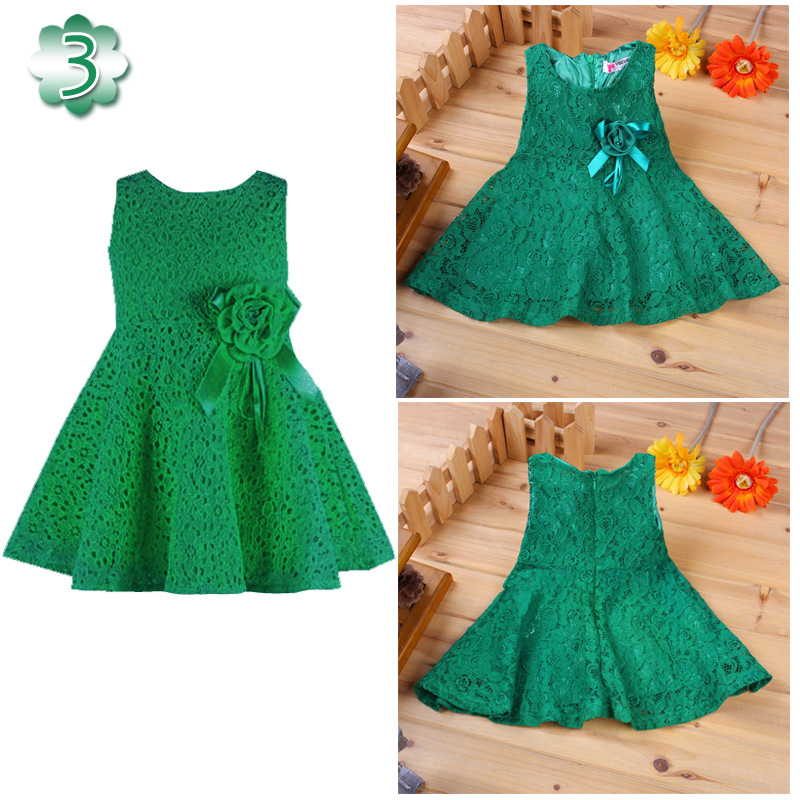 green baby frock