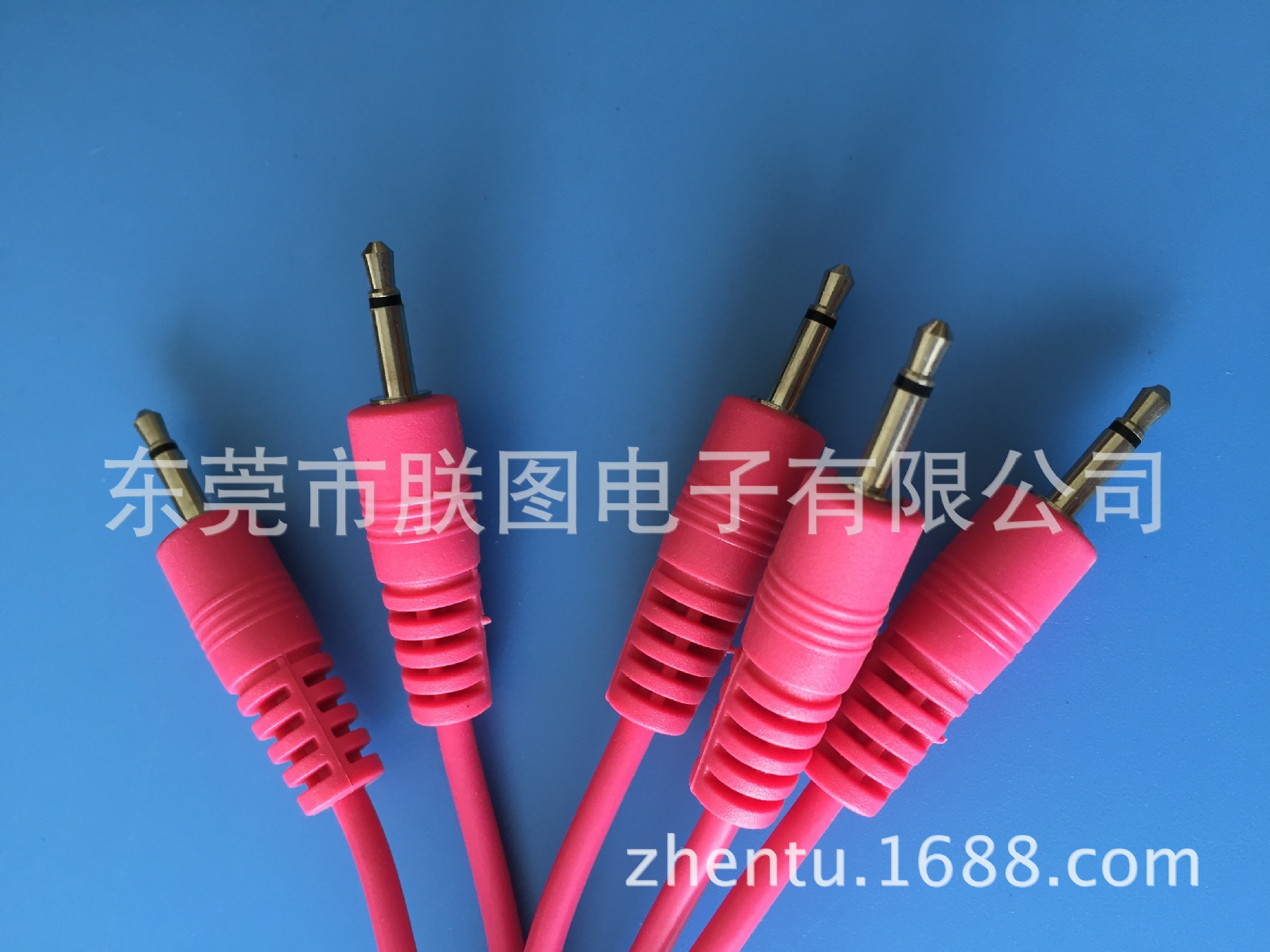 厂家直销玫红色2.5音频插头线跳蛋线AV棒阳具连接线单音公头