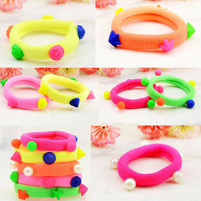 高弹力弹拉不断韩国发饰珍珠无接缝发圈皮筋扎头发淘宝爆款批发