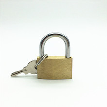 廠家批發30MM薄銅鎖機箱鎖頭抽屜櫃門鎖工具箱銅掛鎖中型銅掛鎖