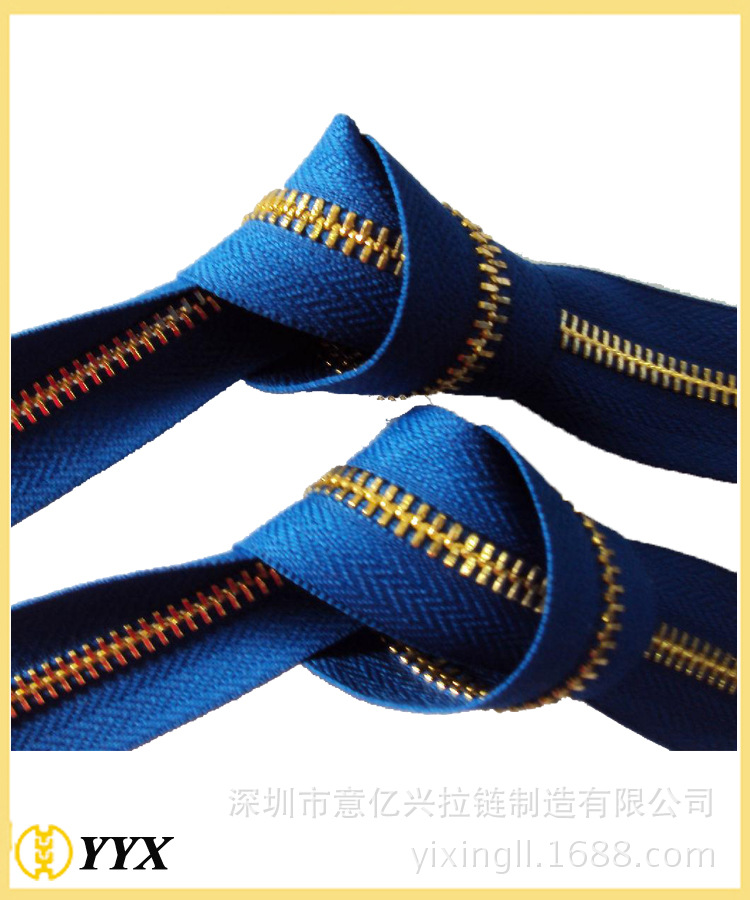 深圳拉链厂家批发供应高档3号5号8号玉米牙金色银色金属拉链码装