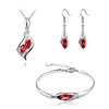 Accessory, glossy crystal, set, necklace, earrings, bracelet, jewelry, 3 piece set