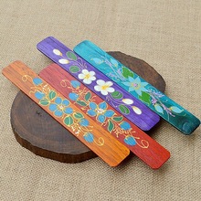 泰国手工彩绘彩色书签 芒果木雕刻 民族风特色旅游批发饰品