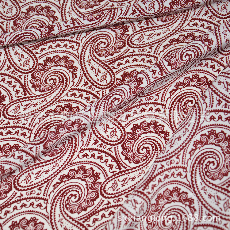 【翔龙印花  XL2950】现货几何复古腰果系列韩国绒水洗绒女装面料