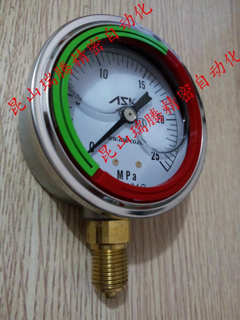 彩色环标记的ASK压力表OPG-AT-G1/4-60*25MPa-15GR