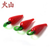 Manufacturer straight handmade glazed jewelry glazed red pepper loose bead DIY jewelry accessories