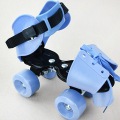 Pair of adult ice skates, brand new, fashionable, large size, four-wheel, impact-resistant PP material, full steel frame roller skates