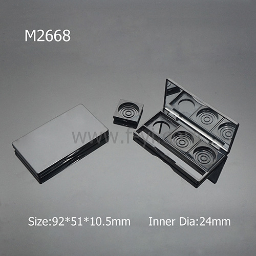 新款矩形三色眼影盒 可拆卸眼影盒 塑料制品包装 M2668