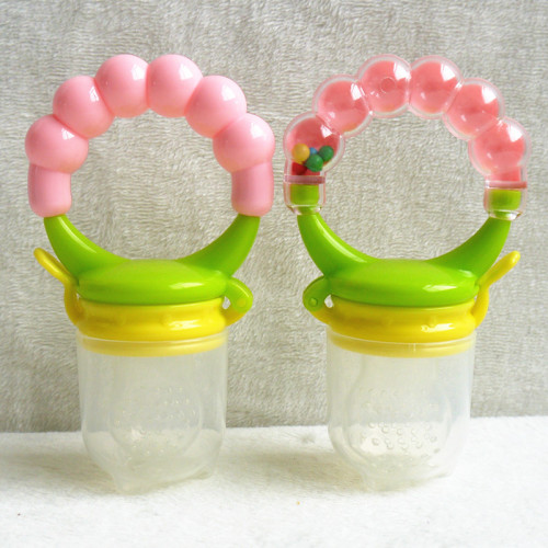 Factory direct sales wholesale ring nutritious fruit and vegetable chew bag baby rattle chew snack pacifier chew snack
