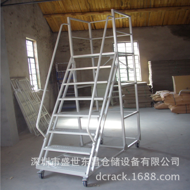 Warehouse move Huoti Warehouse workshop Climbing ladder Slide stairs fixed move ladder Customizable