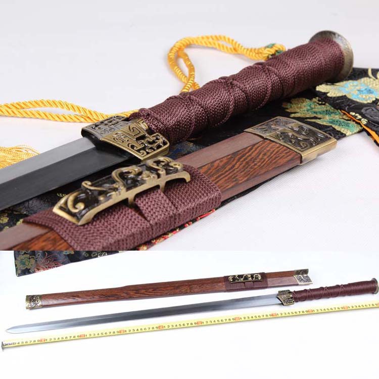 花梨木吴京夺帅古越剑硬汉剑长剑剑工艺品影视未开刃