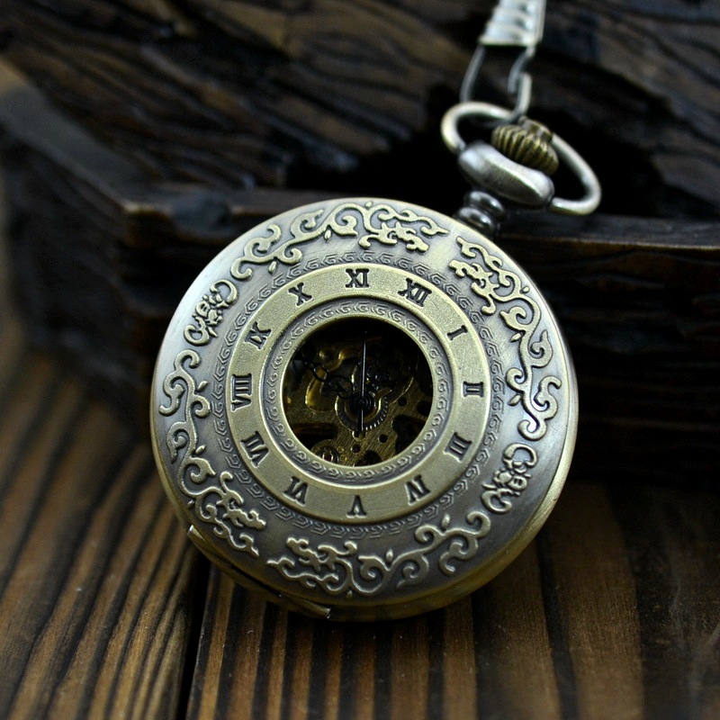 Classic fashionable retro high-end mechanical antique pocket watch…