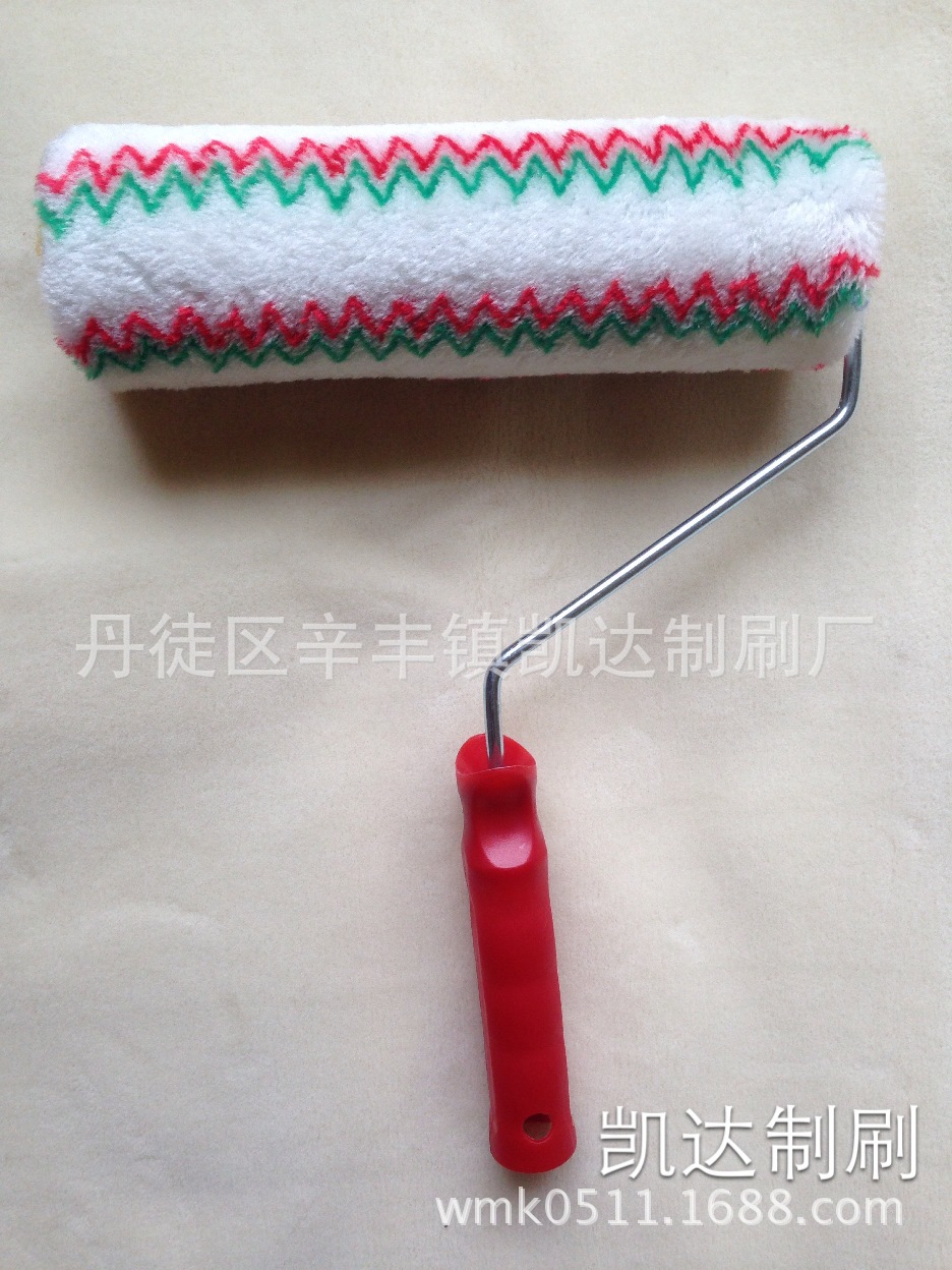 9寸热熔48mm管径白底黄条晴纶毛套欧式插件8mm卡簧