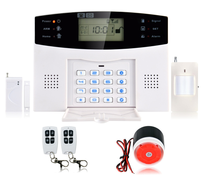 外貿熱銷多語言語音無線GSM安防液晶商鋪智能家居防盜報警器特價