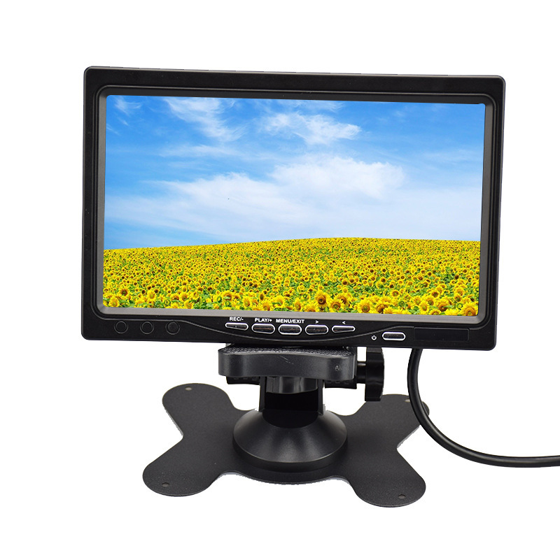 Supply 7-inch LCD built-in burning DVR display reversing image can be recorded Display
