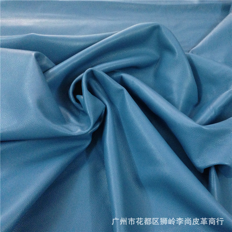 牛皮摔纹真皮皮料头层荔枝纹 内有77色可选